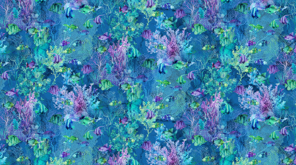 Northcott - Coral Reef - Fish- DP28879-48 (1/2 Yard)