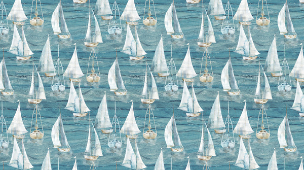 Northcott - Smooth Sailing - Lg Sail Boats - DP28908-44 (1/2 Yard)
