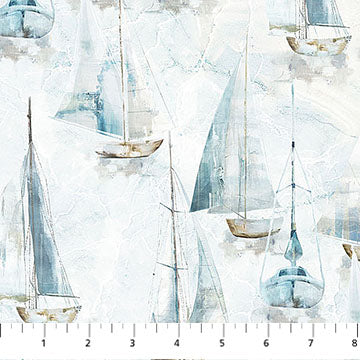 Northcott - Smooth Sailing - Sm Sail Boats - DP28909-10 (1/2 Yard)