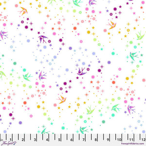 Tula Pink - True Colors - Fairy Dust - White - PWTP133.WHITE (1/2 Yard)
