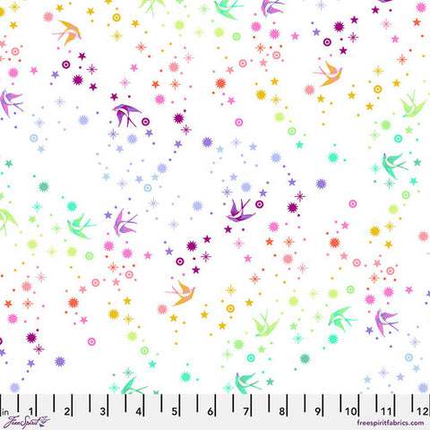Tula Pink - True Colors - Fairy Dust - White - PWTP133.WHITE (1/2 Yard)