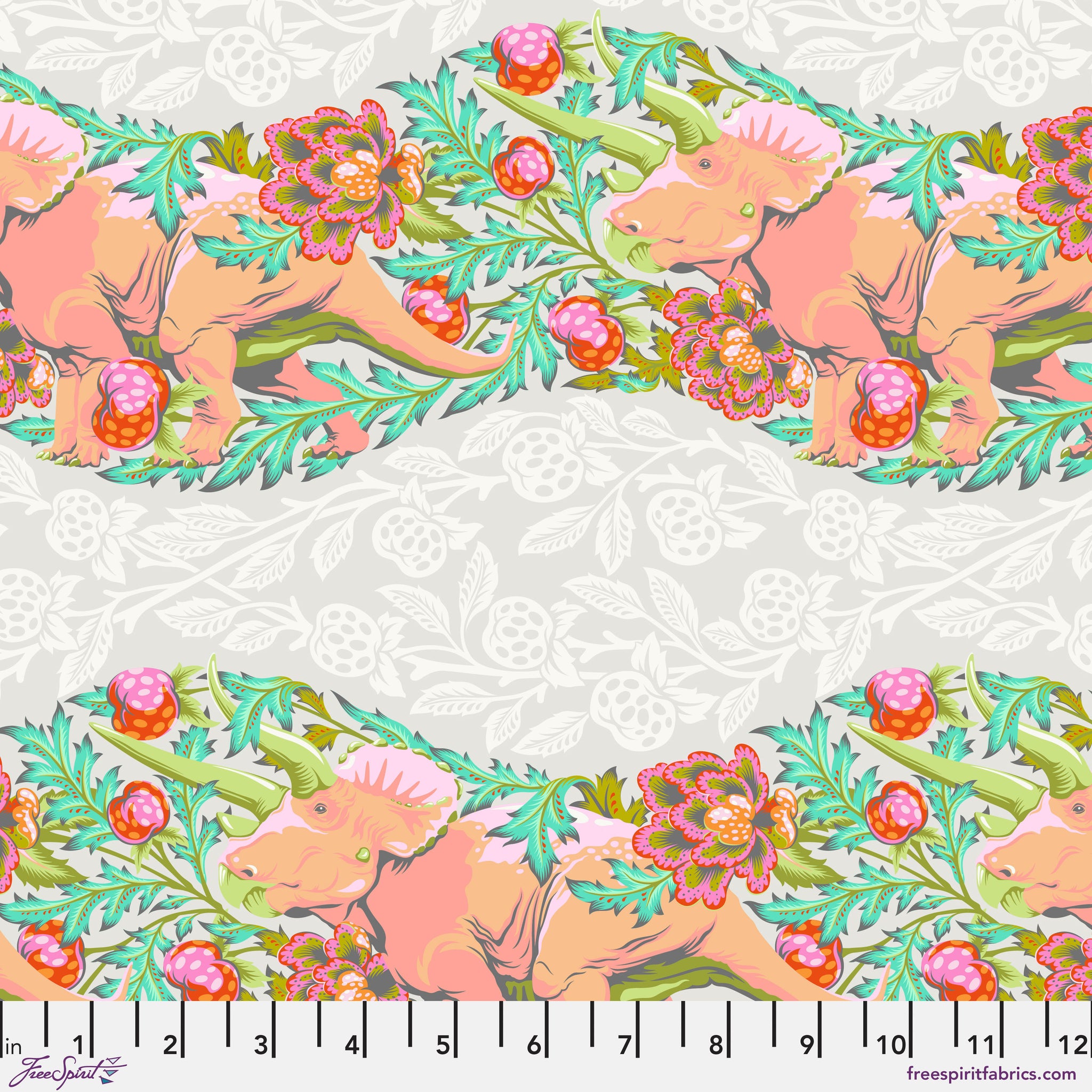 Tula Pink - ROAR! - Trifecta - Blush - PWTP223.BLUSH (1/2 Yard)