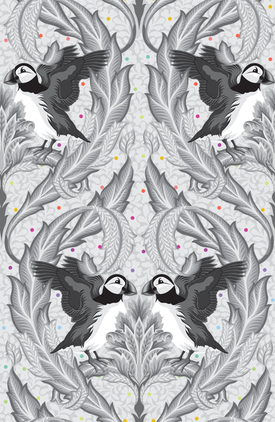 Tula Pink - Graywork - Huffin & Puffin - Whisper - PWTP260.WHISPER (1/2 Yard)