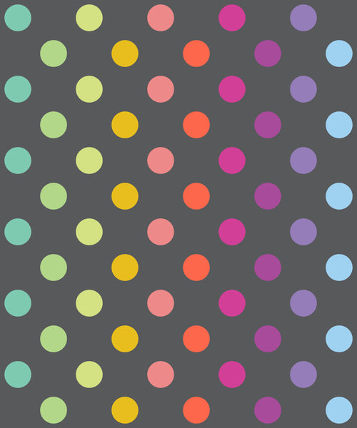 Tula Pink - True Colors Graywork - Disco Poms - Carbon - PWTP262.CARBON (1/2 Yard)