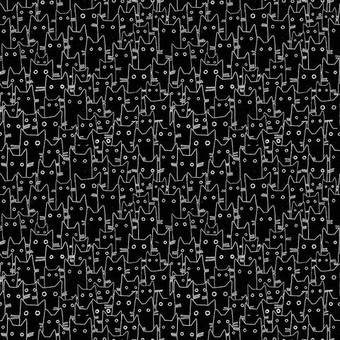 Dear Stella - Hugs N Purrs - Having a Meowment - STELLA-DLW2659-JET (1/2 Yard)