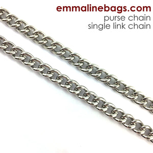 Purse Chain:  Single-Link Chain - 44" Long (112cm) (5 finishes)