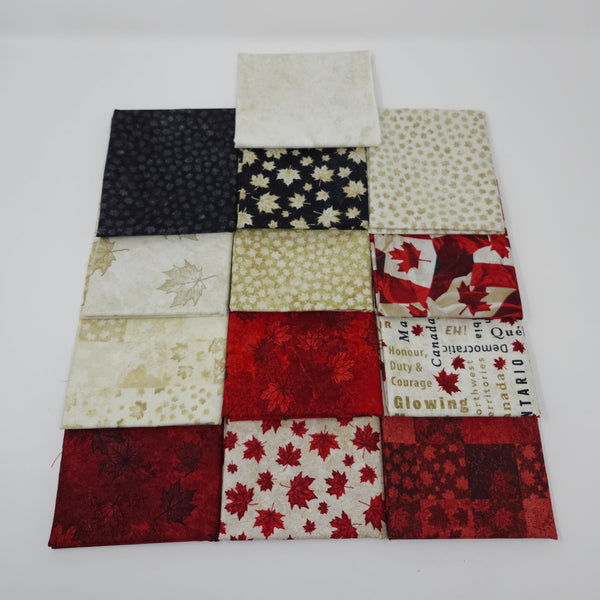 Hand-Cut Fat Quarter Bundle - Northcott - Oh Canada 14 - (13pc)