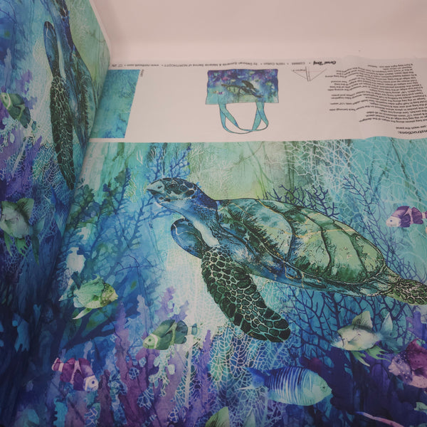 Northcott - Coral Reef - Canvas Bag Panel - 28" x 43" - C28885-66 (per panel)