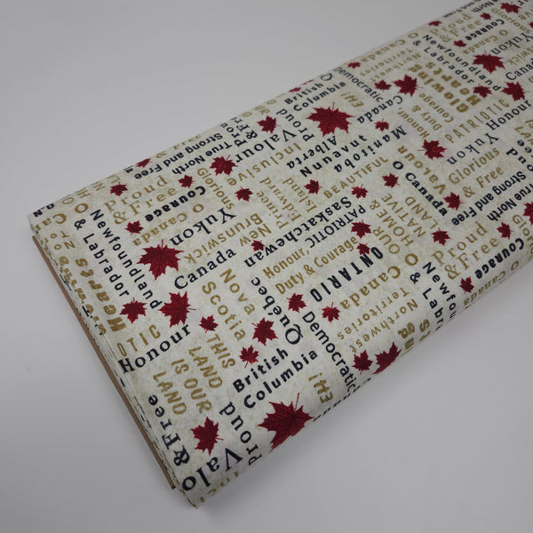 Northcott - Stonehenge - Oh Canada 14 - Words - 29019-12 (1/2 Yard)