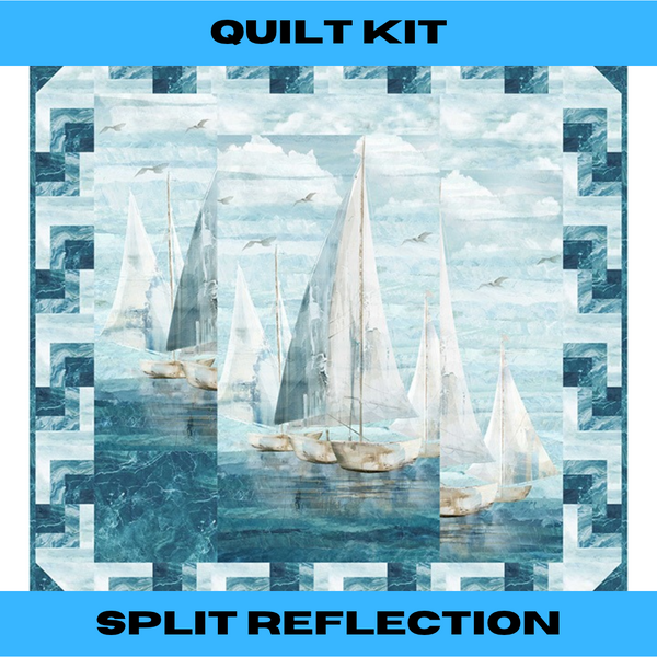 Quilt Kit - Northcott - Smooth Sailing - Split Reflection (50"x50")