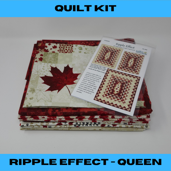 Quilt Kit - Northcott - Oh Canada 14 - Ripple Effect - Queen Size (90.5"x110.5")
