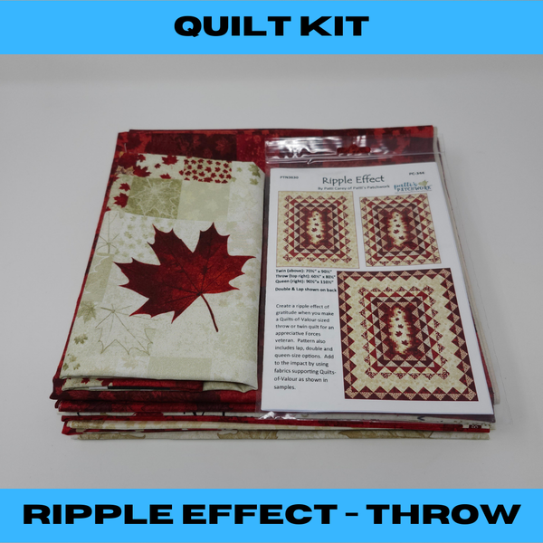 Quilt Kit - Northcott - Oh Canada 14 - Ripple Effect - Throw Size (60.5"x80.5")