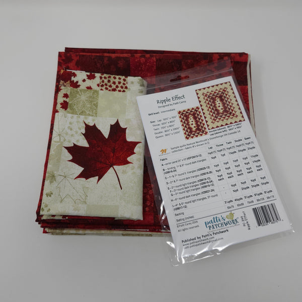 Quilt Kit - Northcott - Oh Canada 14 - Ripple Effect - Throw Size (60.5"x80.5")