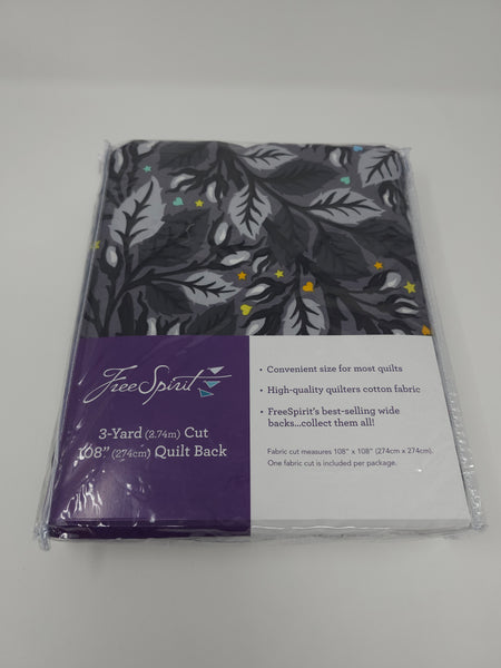 Quilt Backing - Tula Pink - Graywork - Nip in the Bud - FB2QBTP.20SHADOW (3 Yard Cut)