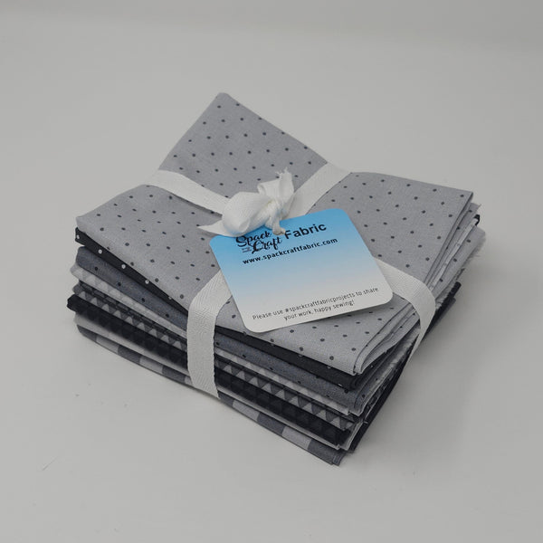 Hand-Cut Fat Quarter Bundle - Tula Pink - Graywork - True Colors (Grays) (10pc)