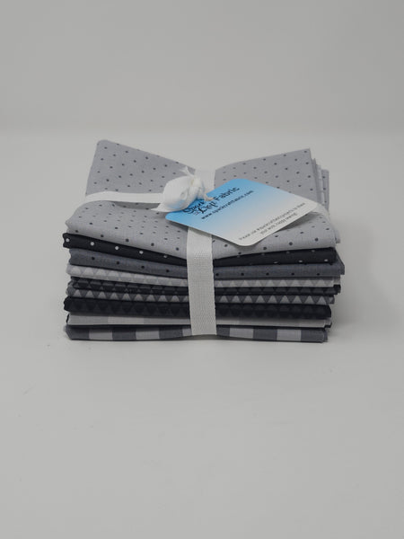 Hand-Cut Fat Quarter Bundle - Tula Pink - Graywork - True Colors (Grays) (10pc)