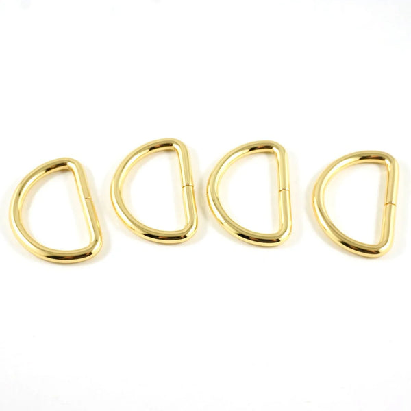 D-Rings (4 Pack) - 3/4" (20 mm-thin) (5 finishes)