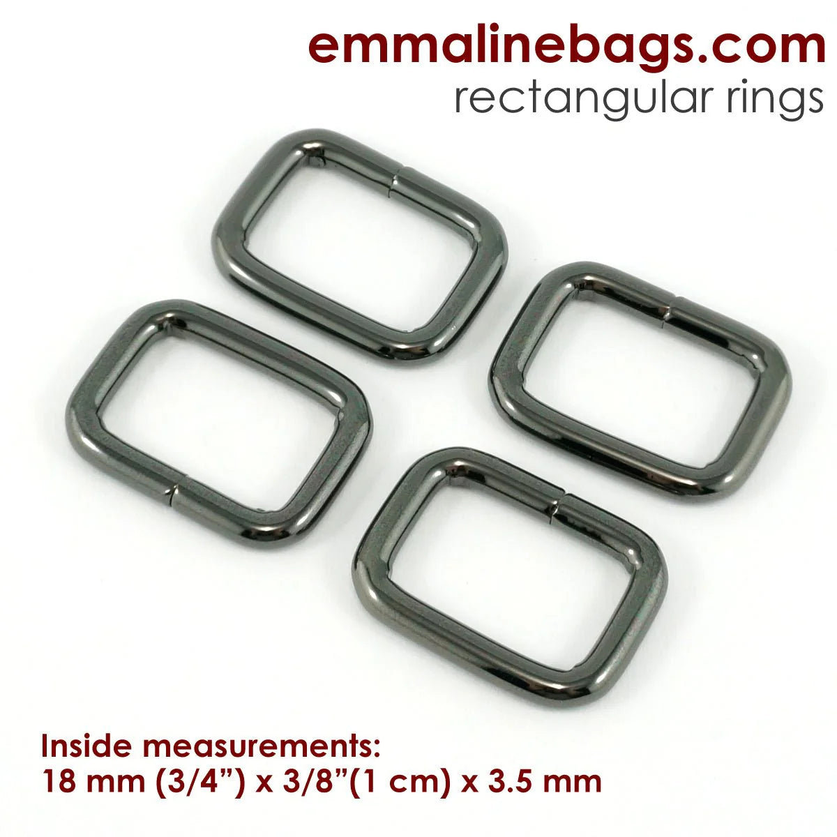 Rectangular Rings (4 Pack) - 3/4