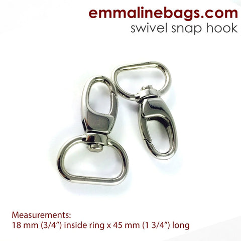 Swivel Snap Hook:  Designer Profile (2 Pack) - 3/4" (18 mm) (5 Finishes)