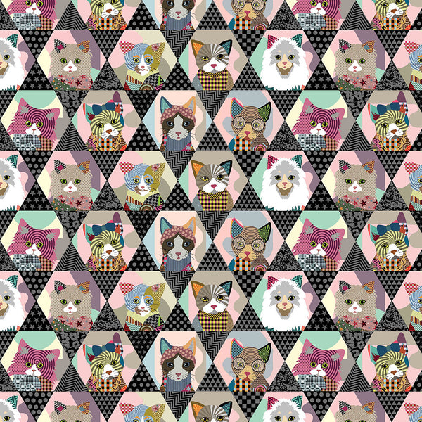 Life is Better With a Cat - Cat Frames - 10414 (1/2 Yard)