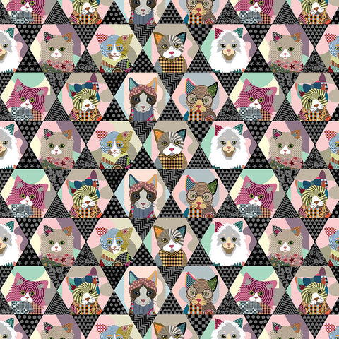 Life is Better With a Cat - Cat Frames - 10414 (1/2 Yard)