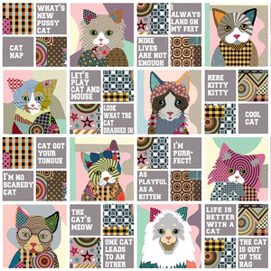 Life is Better With a Cat - Cat Patch - 10416 (1/2 Yard)
