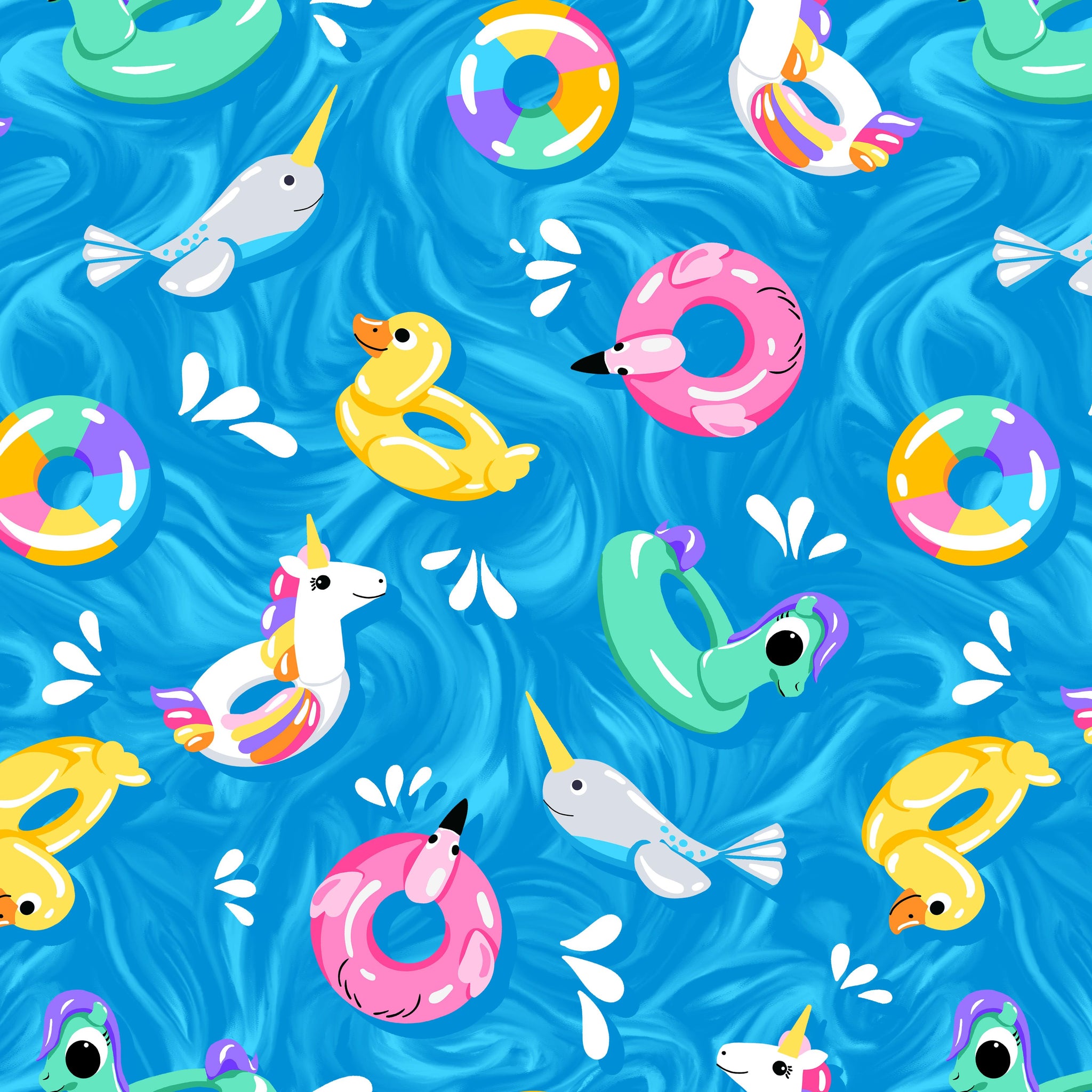 Pool Party - Pool Floats - 1004-75 (1/2 Yard)