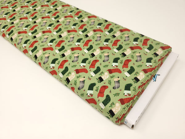 Christmas Traditions - Stockings - C9594-GREEN (1/2 Yard)