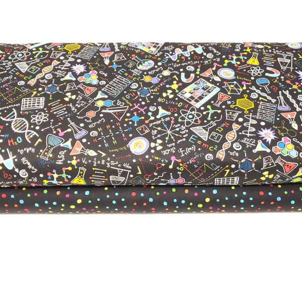 Math & Science - Bright Science Doodles - GAIL-C8249 Black (1/2 Yard)