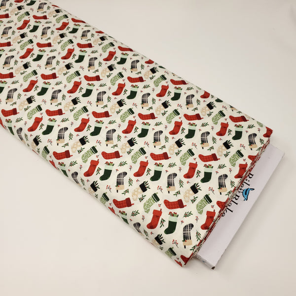 Christmas Traditions - Stockings - C9594-CREAM (1/2 Yard)