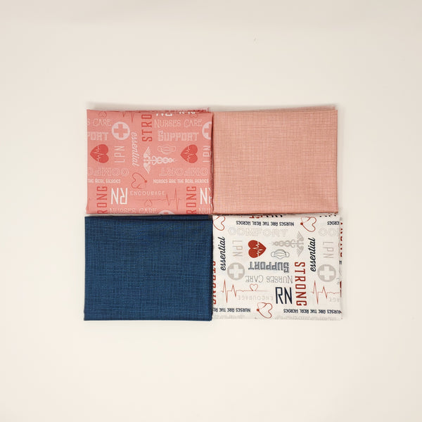 Hand-Cut Fat Quarter Bundle - Nurses Care (4pc)