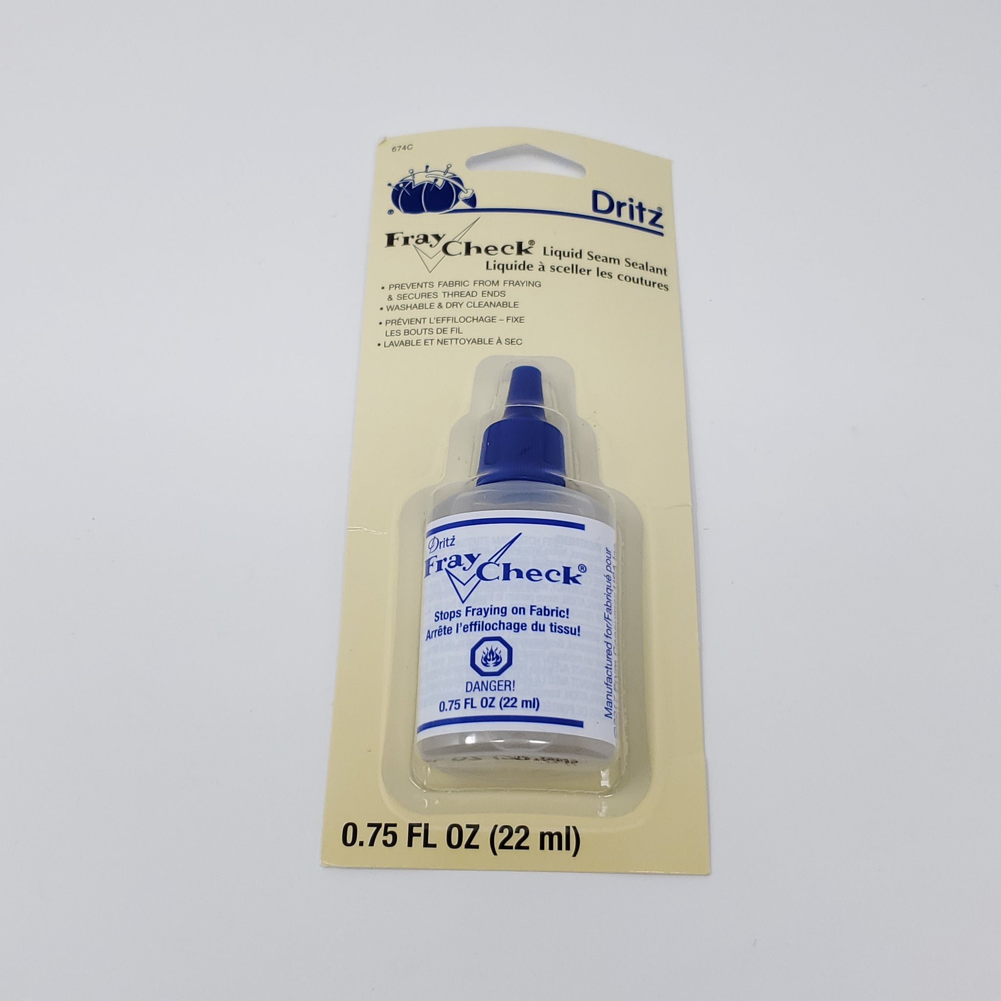 Dritz Fray Check Liquid Seam Sealant with Fabric Guide Applicator