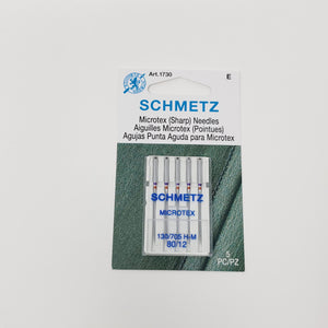 Schmetz - Microtex needles (5) - Size 80/12