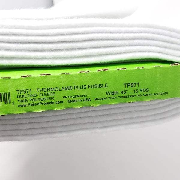 Pellon TP971F - Thermolam Plus Fleece Fusible Interfacing  45" wide (1/2 Yard)