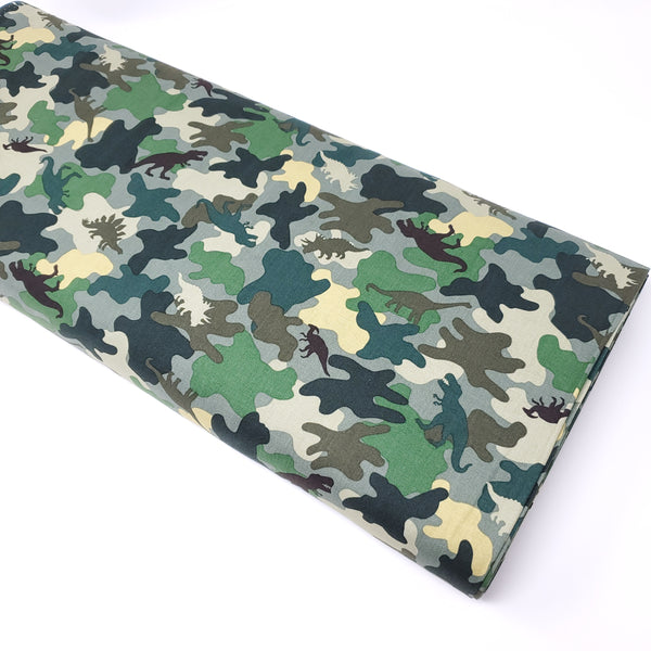 When Dinosaurs Roamed - Camo Dinos - DINO-C8359 GREEN (1/2 Yard)