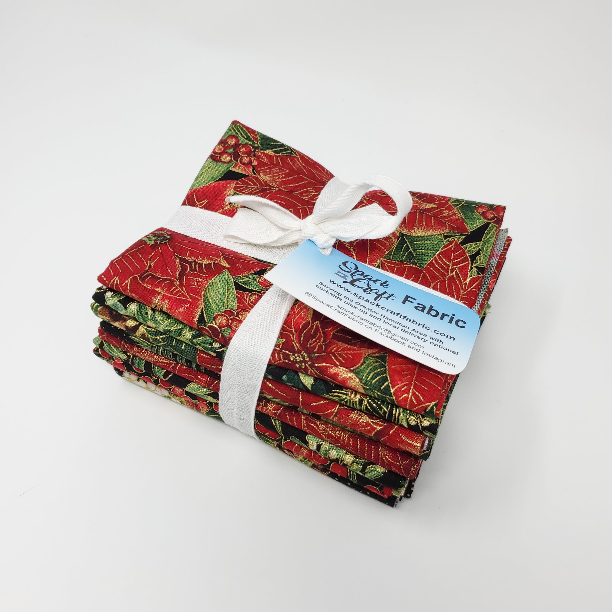 Hand-Cut Fat Quarter Bundle - Timeless Treasures - Holiday Spice (9pc)