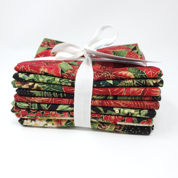 Hand-Cut Fat Quarter Bundle - Timeless Treasures - Holiday Spice (9pc)