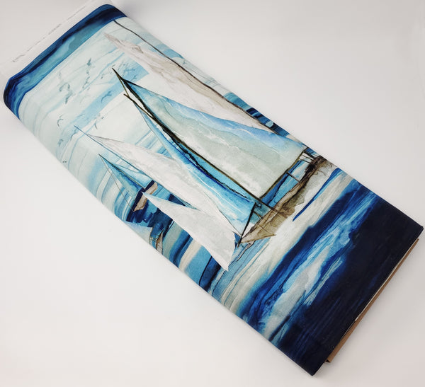 Sail Away - Canvas Bag Panel - C24162-44 (per panel)