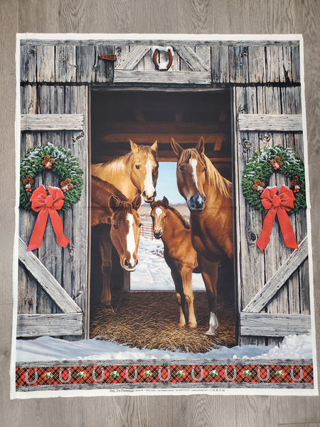 Hay It's Christmas - Panel - 36x43" - DP24104-99