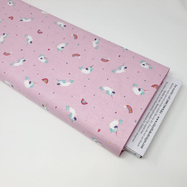 Riley Blake - Unicorn Kingdom - Unicorn Toss - C10471-Pink (1/2 Yard)