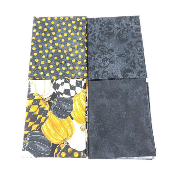 Hand-Cut Fat Quarter Bundle - Northcott - Black Cat Capers (8pc)