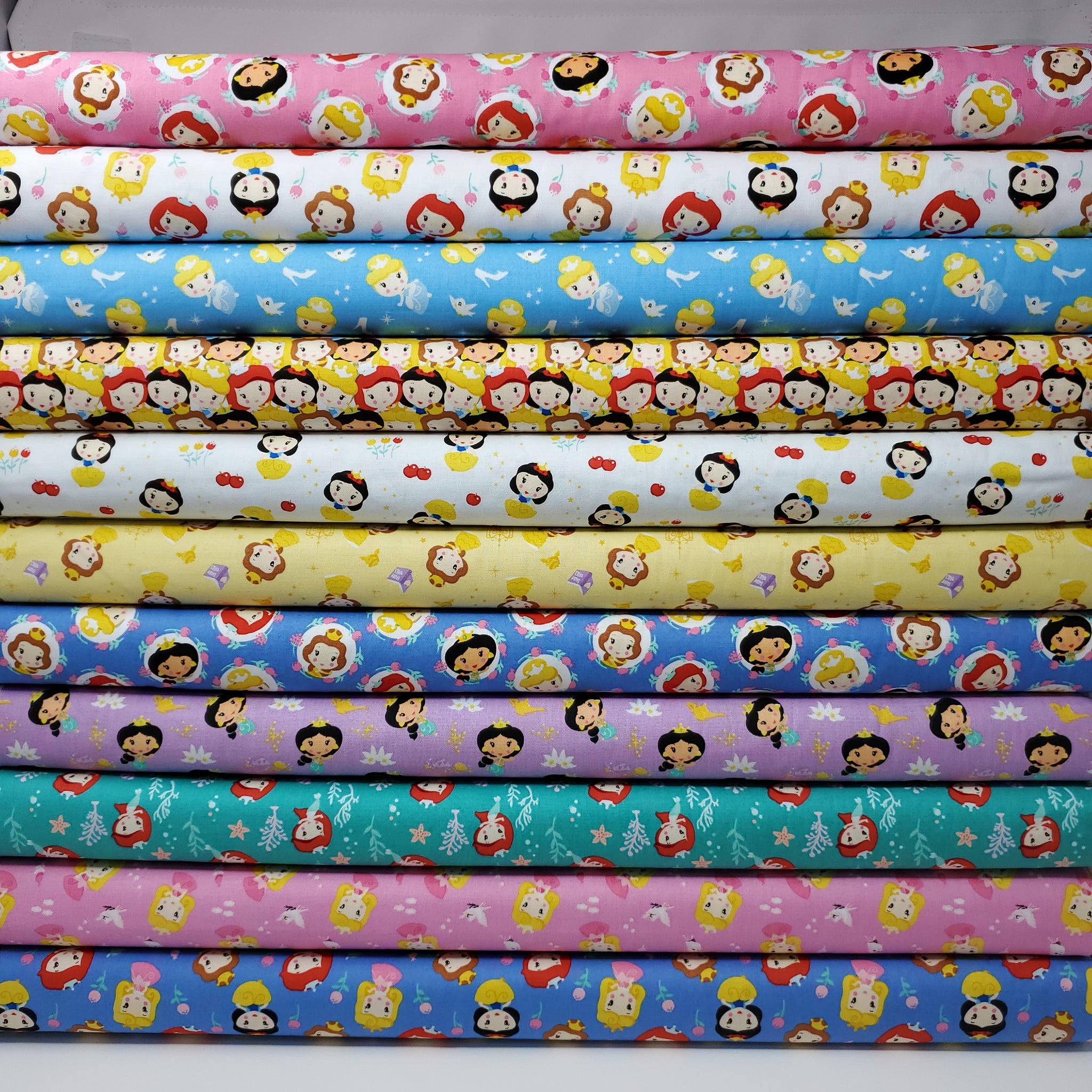 Half Yard Bundle - Camelot Disney Princess Kawaii (11pc)