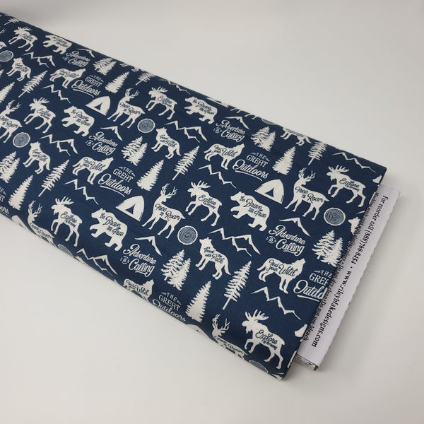 Adventure is Calling - Main - C10720-NAVY (1/2 Yard)