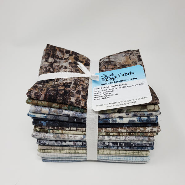 Hand-Cut Fat Quarter Bundle - Northcott - Fusion (18pc)