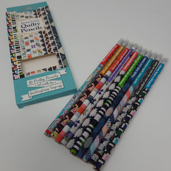 Laura Coia’s Quilty Pencils: 10 Pretty Pencils with SewVeryEasy Sayings