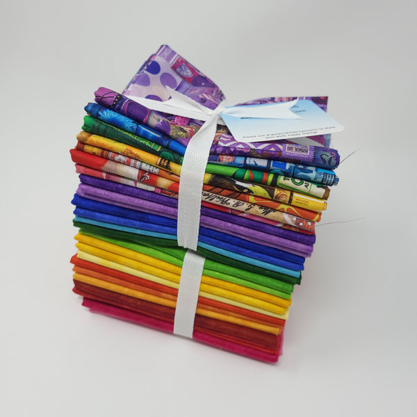 Hand-Cut Fat Quarter Bundle - Northcott Full Color Collage inc. Toscana Basics (28pc)