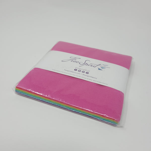 5" Charm Pack - Tula Pink - Solids - Designer Essentials (42 pc) - FB6CPTP.SOLID