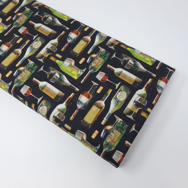 Life Happens, Wine Helps -  Wine Bottles - DP46561-99 (1/2 Yard)