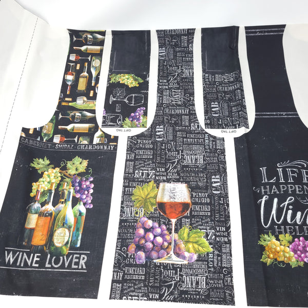 Life Happens, Wine Helps -  Wine Tote Bag Project Panel - DP24560-99 (per panel)