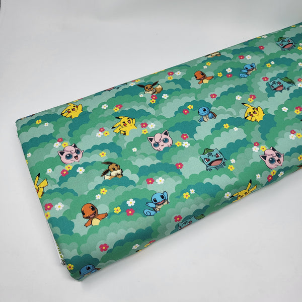 The Pokemon Co - Sunny Days Pokemon - AOPD-21307-7 GREEN (1/2 Yard)